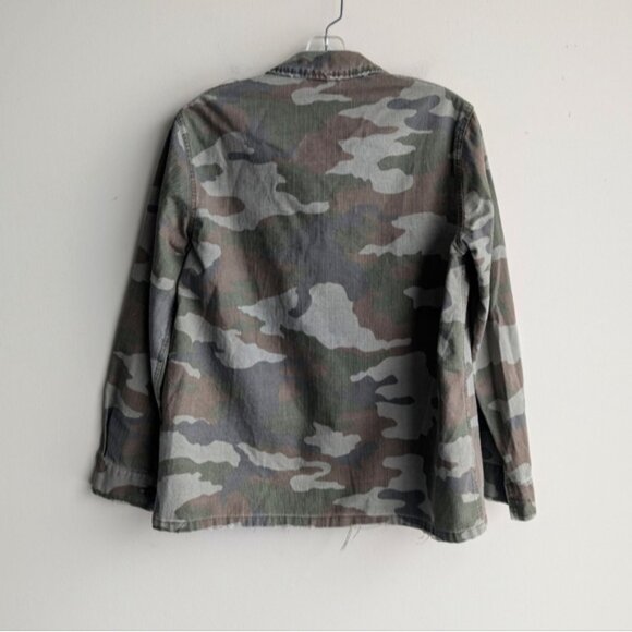 Topshop camouflage Sampson button up denim jacket - Picture 4 of 6